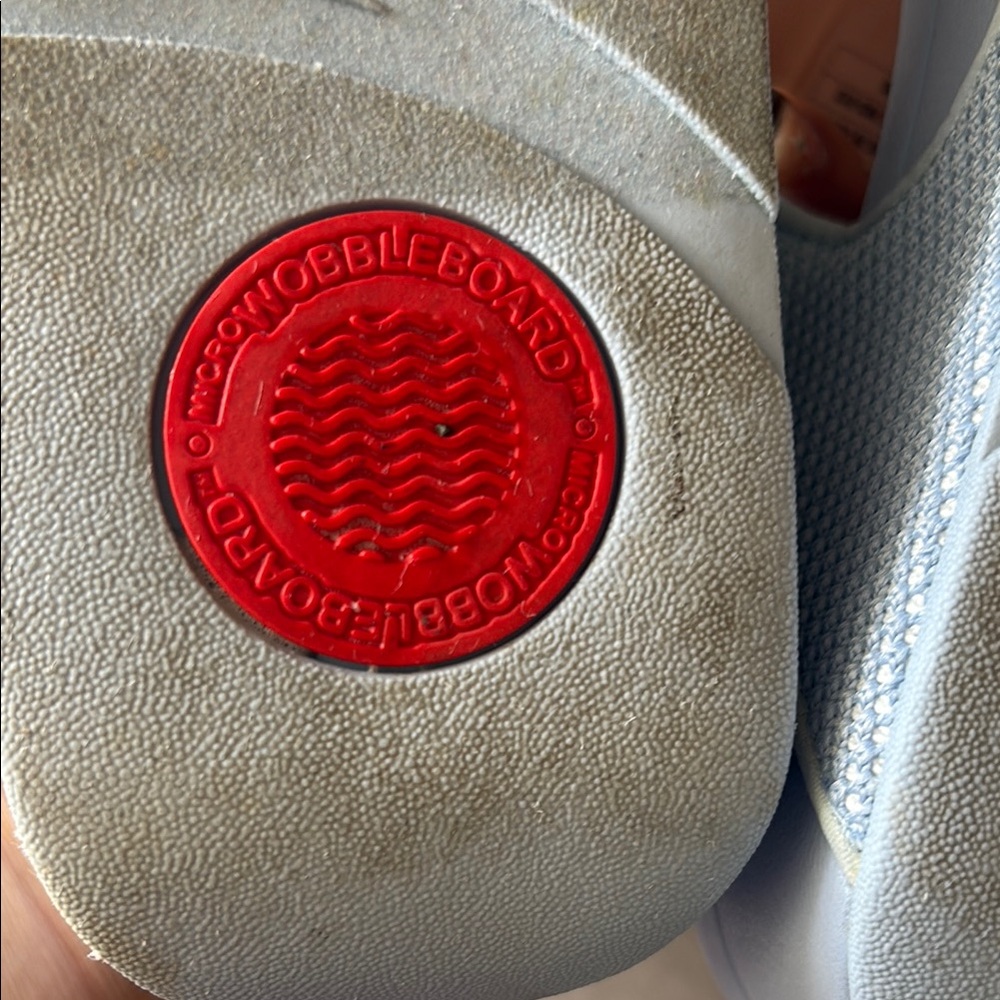 FitFlop Soft Baby Blue Slide Sandals - Picture 9 of 13